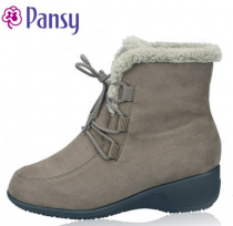 【热促】Pansy日本秋冬季女雪地靴保暖女靴4574